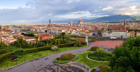 Panoramic view of  Florence in Italy