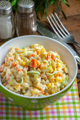 Russian traditional salad.