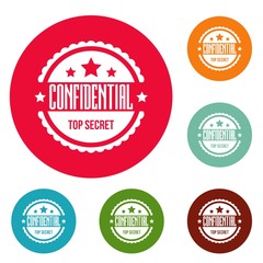 Confidental logo. Simple illustration of confidental vector logo for web