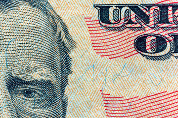 fragment of a bill fifty dollars