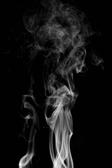 abstract background smoke curves and wave on black background