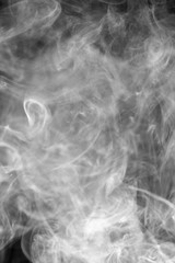 abstract background smoke curves and wave on black background