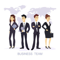 Isolated business team.