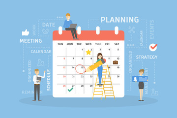 People planning calendar.