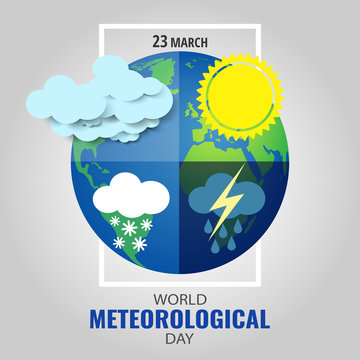 Vector Illustration on the theme World Meteorological Day