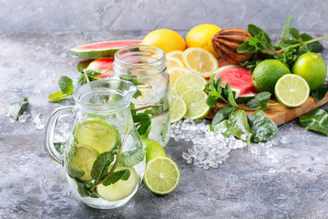 Watermelon, lemon and lime lemonade