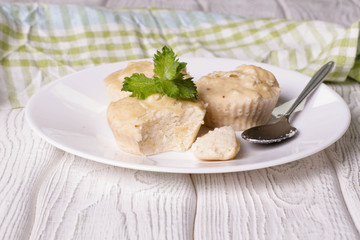 cheese muffins with bananas