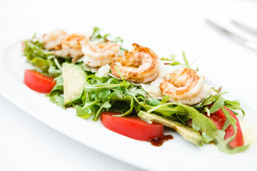 Salad with shrimps