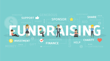 Fundraising concept illustration.