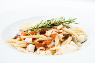Pasta with sea bream