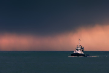 tugboat on the sea