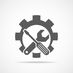 Service tool symbol. Vector illustration