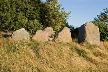 Steingrab Riesenberg von Nobbin auf der Insel Rügen