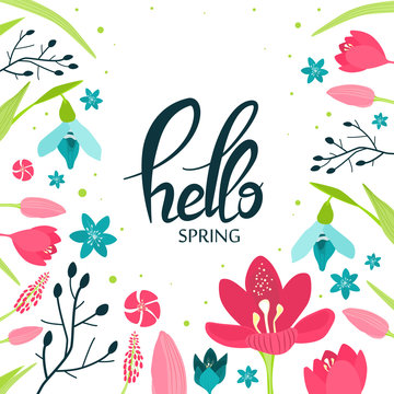 Hello spring card.