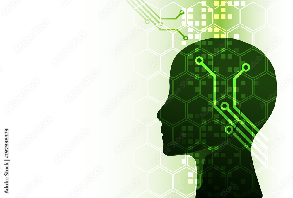 Poster artificial intelligence concept. technology background.