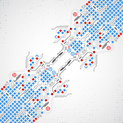 Abstract technology circuit board. Communication concept