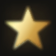 Abstract golden star. Vector illustration.