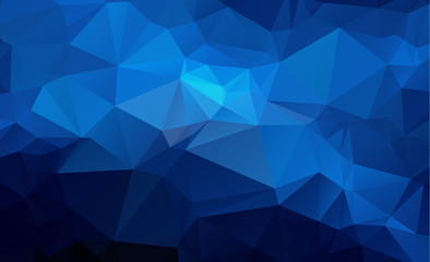 Blue Light Polygonal Low polygon Triangle Pattern Background
