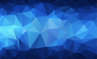 Blue Light Polygonal Low polygon Triangle Pattern Background