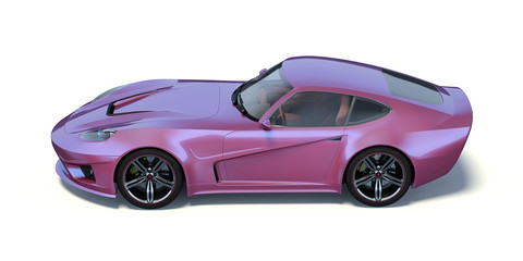 Obraz na płótnie Canvas 3D rendering of a generic concept car 