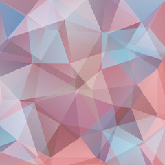 Polygonal vector background. Can be used in cover design, book design, website background. Vector illustration. Beige, brown, blue, pink colors.