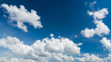 Beautiful blue sky and white clouds panorama