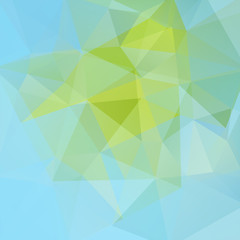 Abstract polygonal vector background. Geometric vector illustration. Creative design template. Blue, green colors.