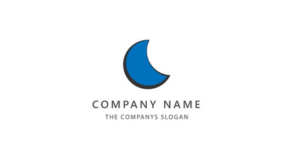 Fototapeta premium Firmenlogo Vorlage, Halbmond