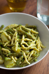 Pasta with pesto sauce
