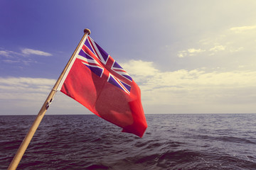 uk red ensign the british maritime flag flown from yacht