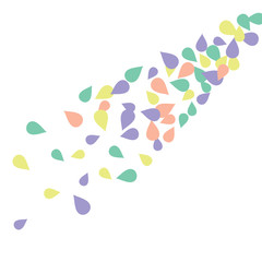 Bright spring background with colored petals. Simple gentle template for the card, invitation, printing. Fashionable decoration with beautiful petals.