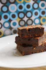 Brownies made with chocolate