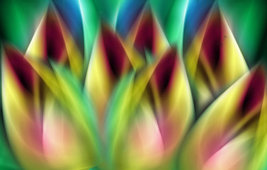 Abstract floral background. Blurred tulips. A gentle spring background.