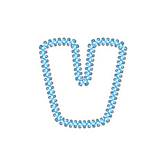 V Shoelace Letter Logo Icon Design