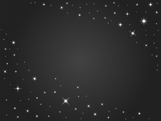 Fototapeta premium Space stars vector background , black night sky