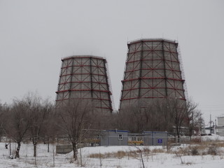 Cooling towers of power plant