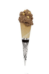 cone ice cream with chocolate