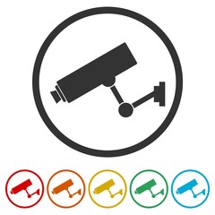 Security camera icon, 6 Colors Included