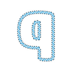 Q Shoelace Letter Logo Icon Design