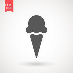 Ice cream line icon. Single high quality symbol of fast food for web design or mobile app. Thin line signs of ice cream for design logo, visit card, etc. Outline pictogram of ice cream.