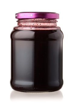 Jar of  blackberry jam
