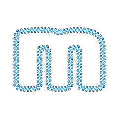 M Shoelace Letter Logo Icon Design