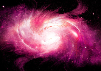 Stars, dust and gas nebula in a far galaxy