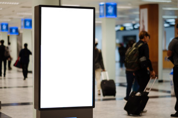 blank advertising billboard at airport.