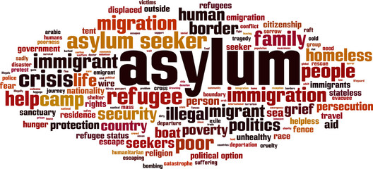 Obraz premium Asylum word cloud