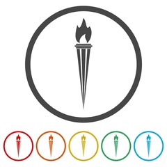 Torch icon, 6 Colors Included