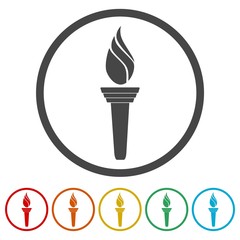 Torch icon, 6 Colors Included