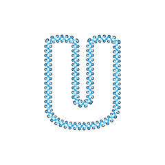 U Shoelace Letter Logo Icon Design