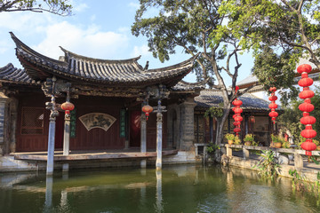 Obraz premium Zhu family garden, old traditional chinese house in Jianshui china
