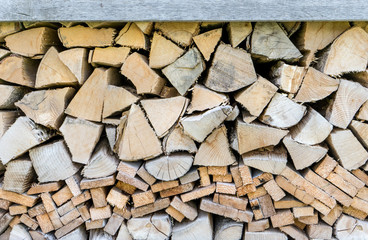 firewood / background with stacked firewood 